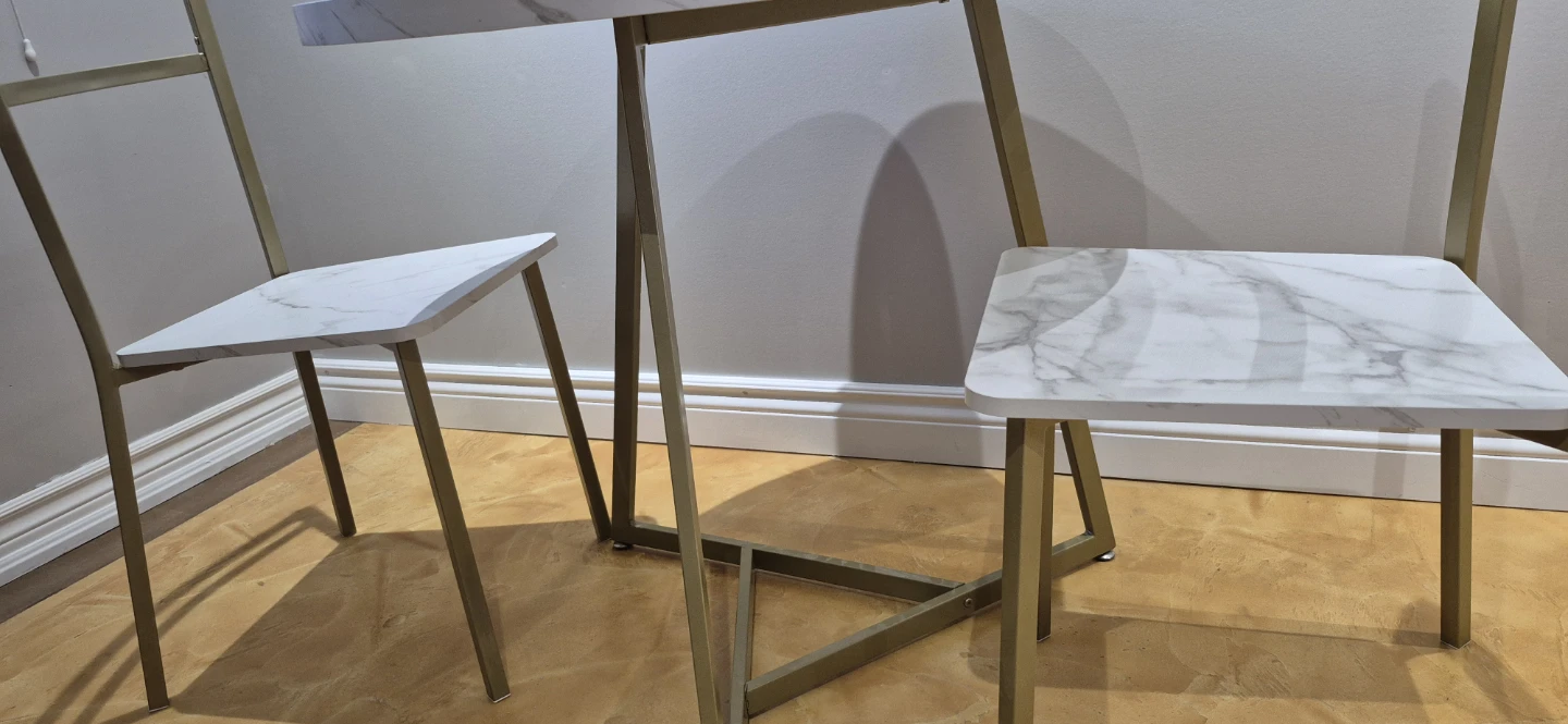 Marble-look dining set - photo 3