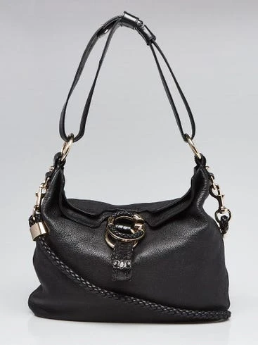 Gucci Black Leather Hobo Bag