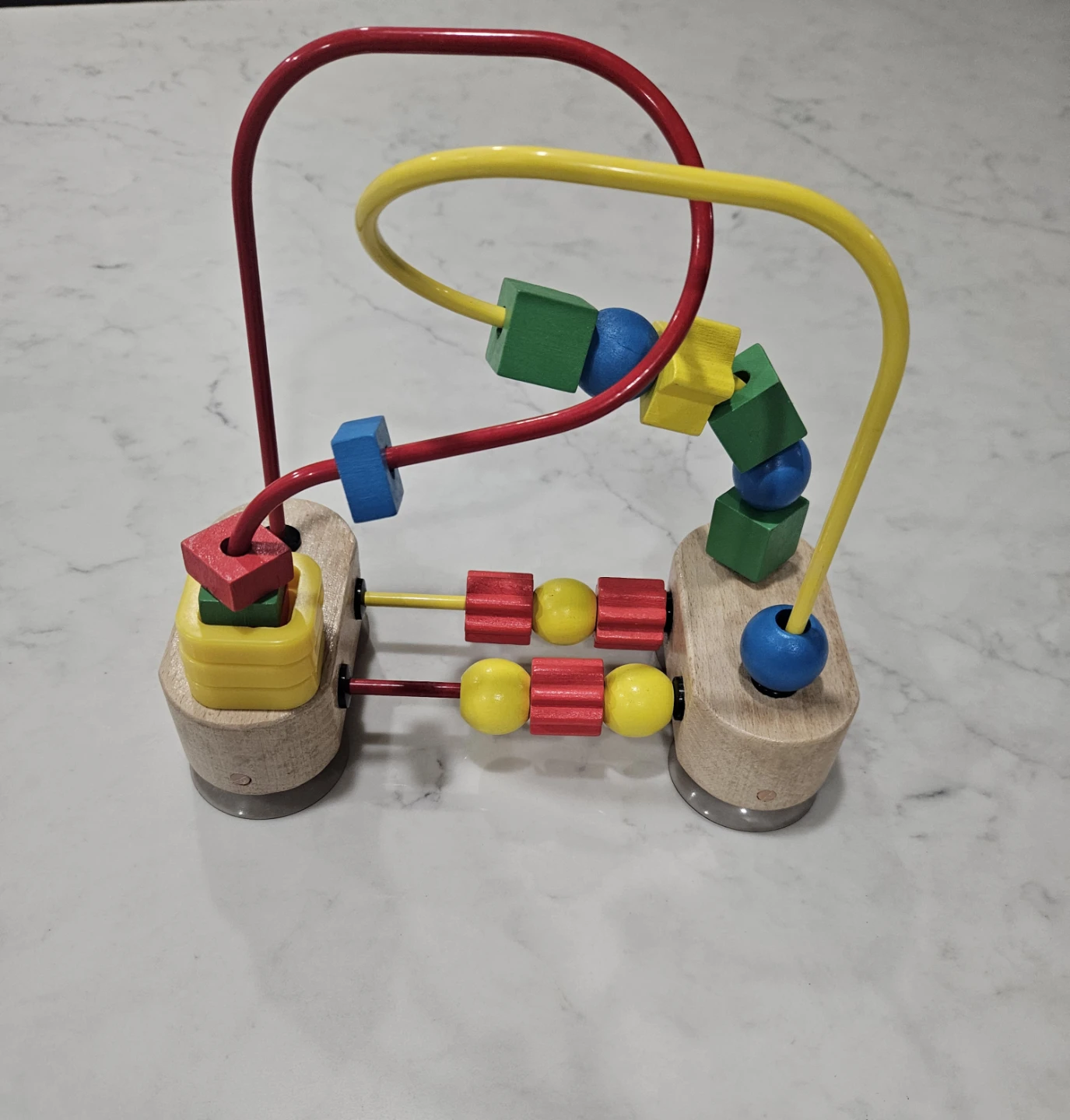 Wooden Bead Maze Toy with Suction Cups