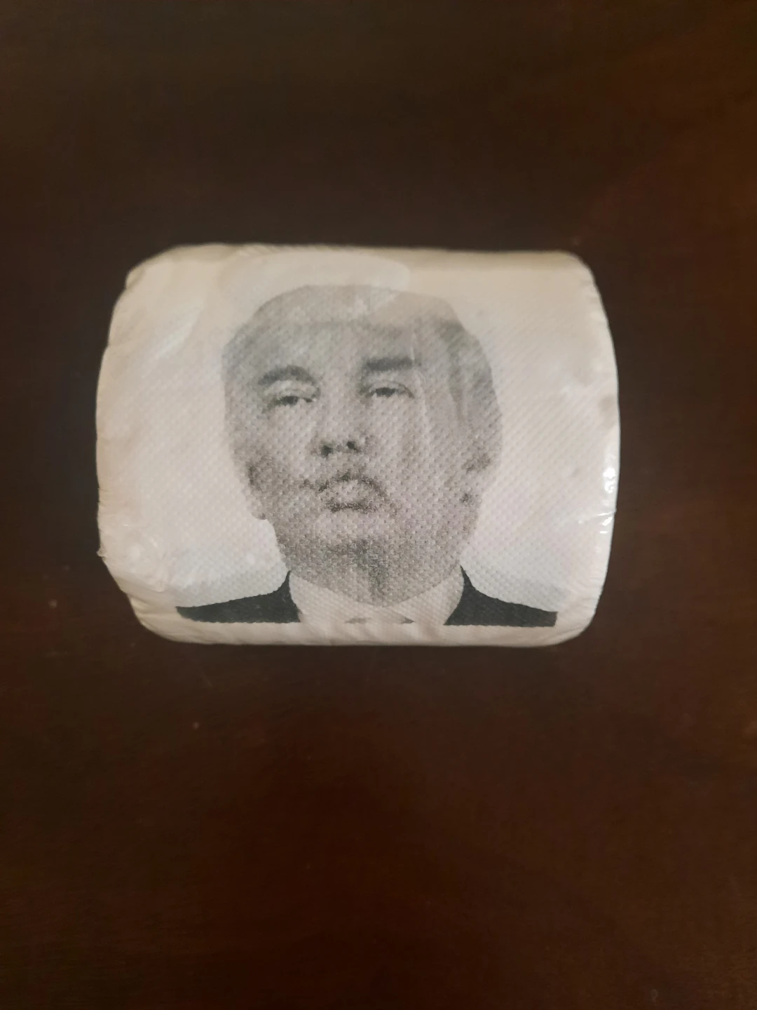 Novelty Toilet Paper Roll with Donald Trump Print
