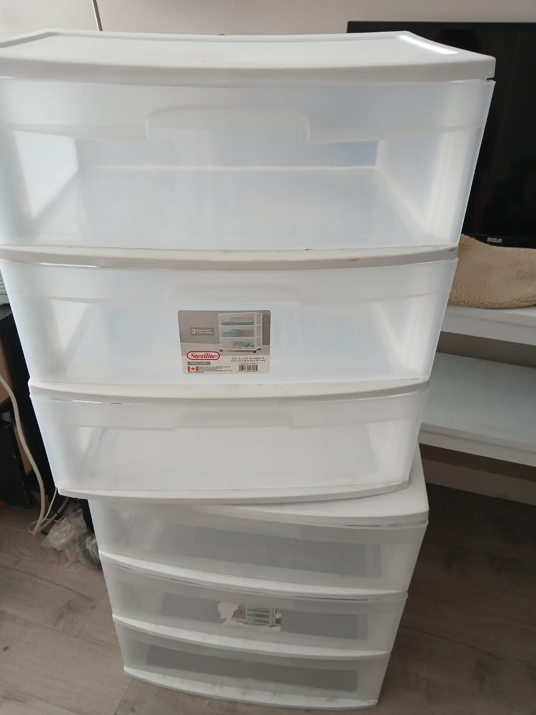 Sterilite Wide 3-Drawer Cart