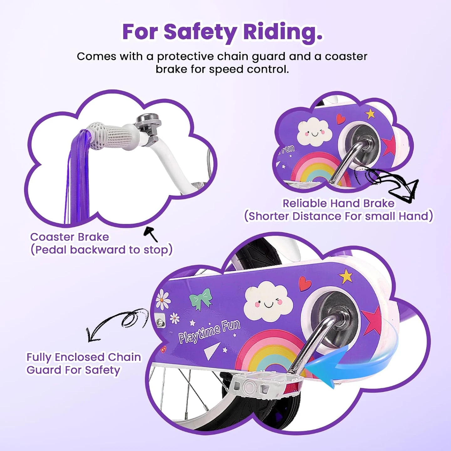 BODIOO 12 Inch Kids Bike Girls & Boys with Training Wheels - photo 3
