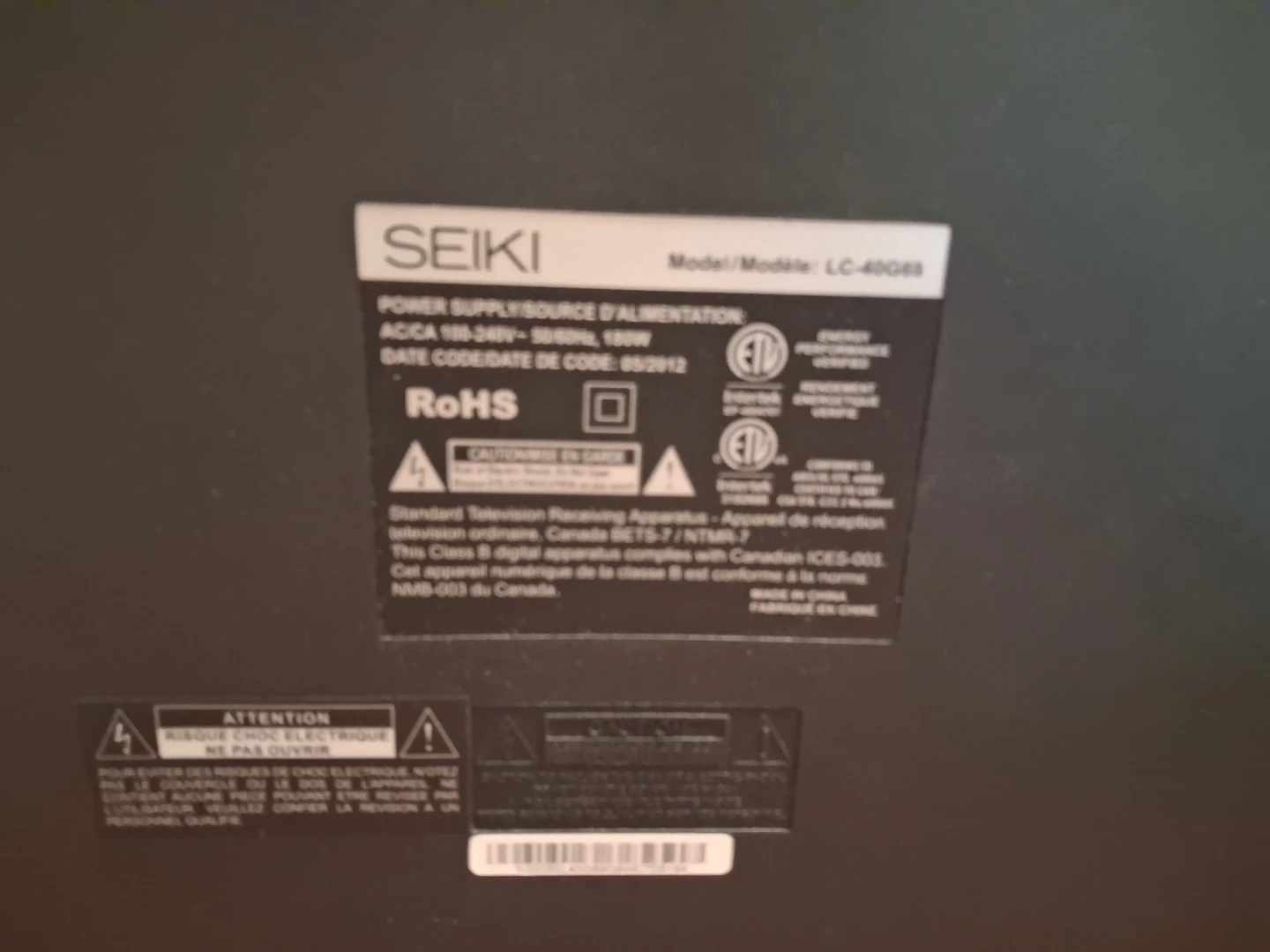 Seiki LCD TV 40 Inch - photo 4