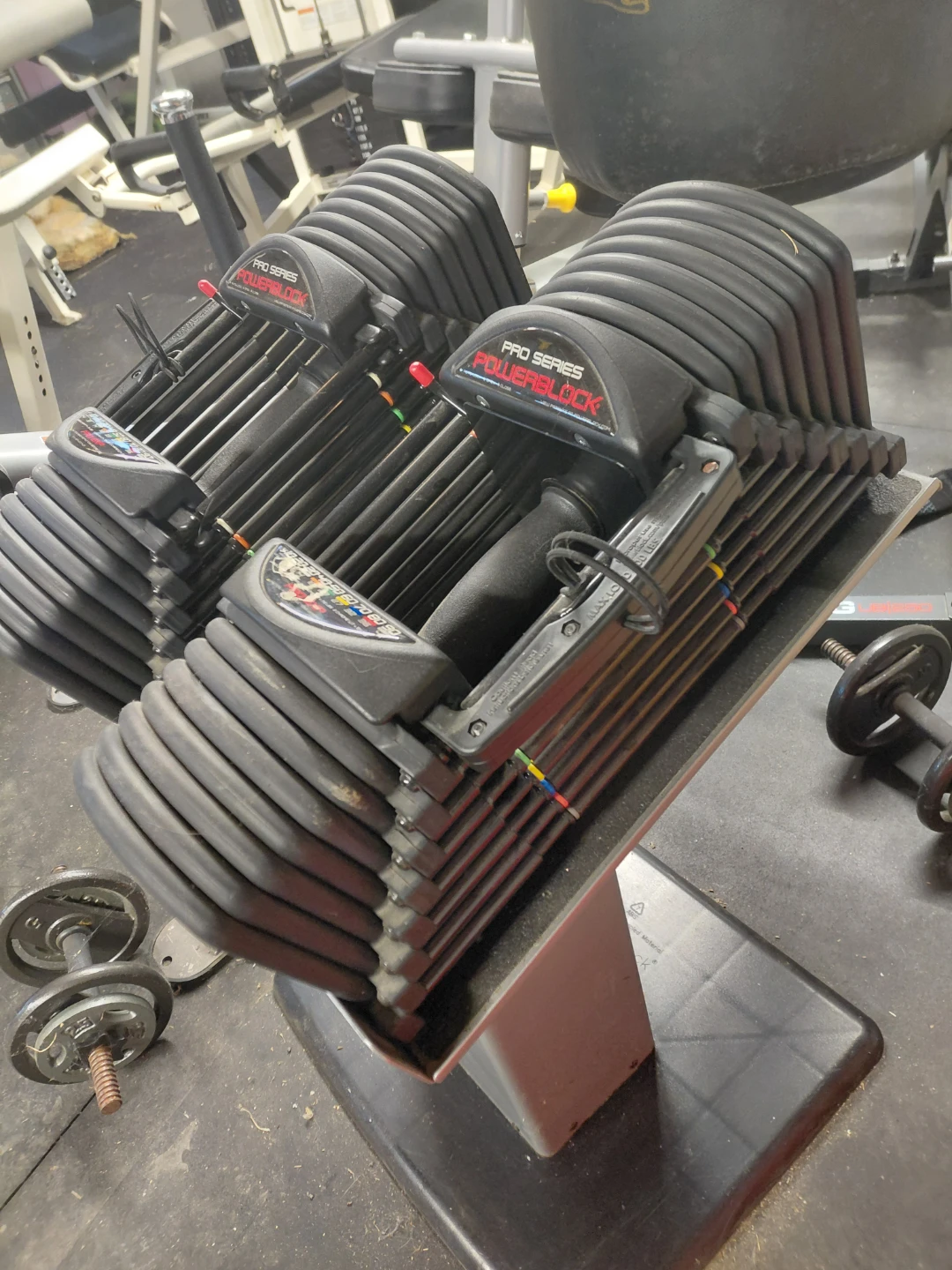 PowerBlock Pro Series Adjustable Dumbbells with Stand