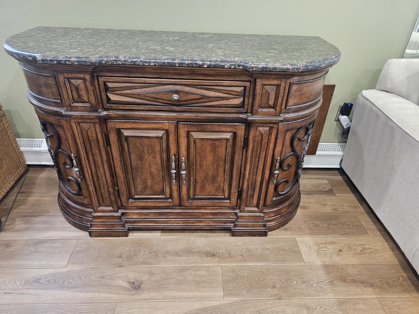 Marble/Wood Credenza server