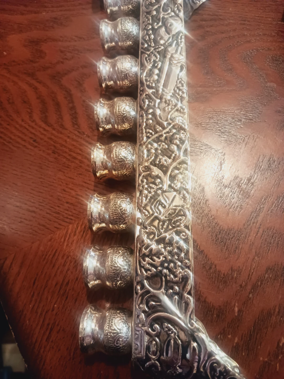 Beautiful silver CHANUKAH MENORAH 🕎 Candleholder - photo 4