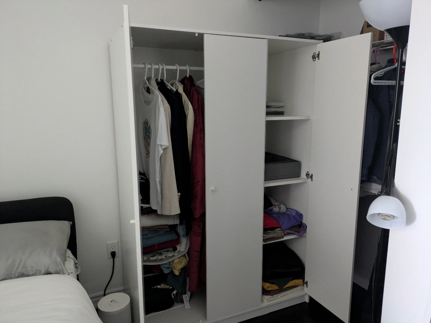 White Three-Door IKEA KLEPPSTAD Closet, white - photo 3