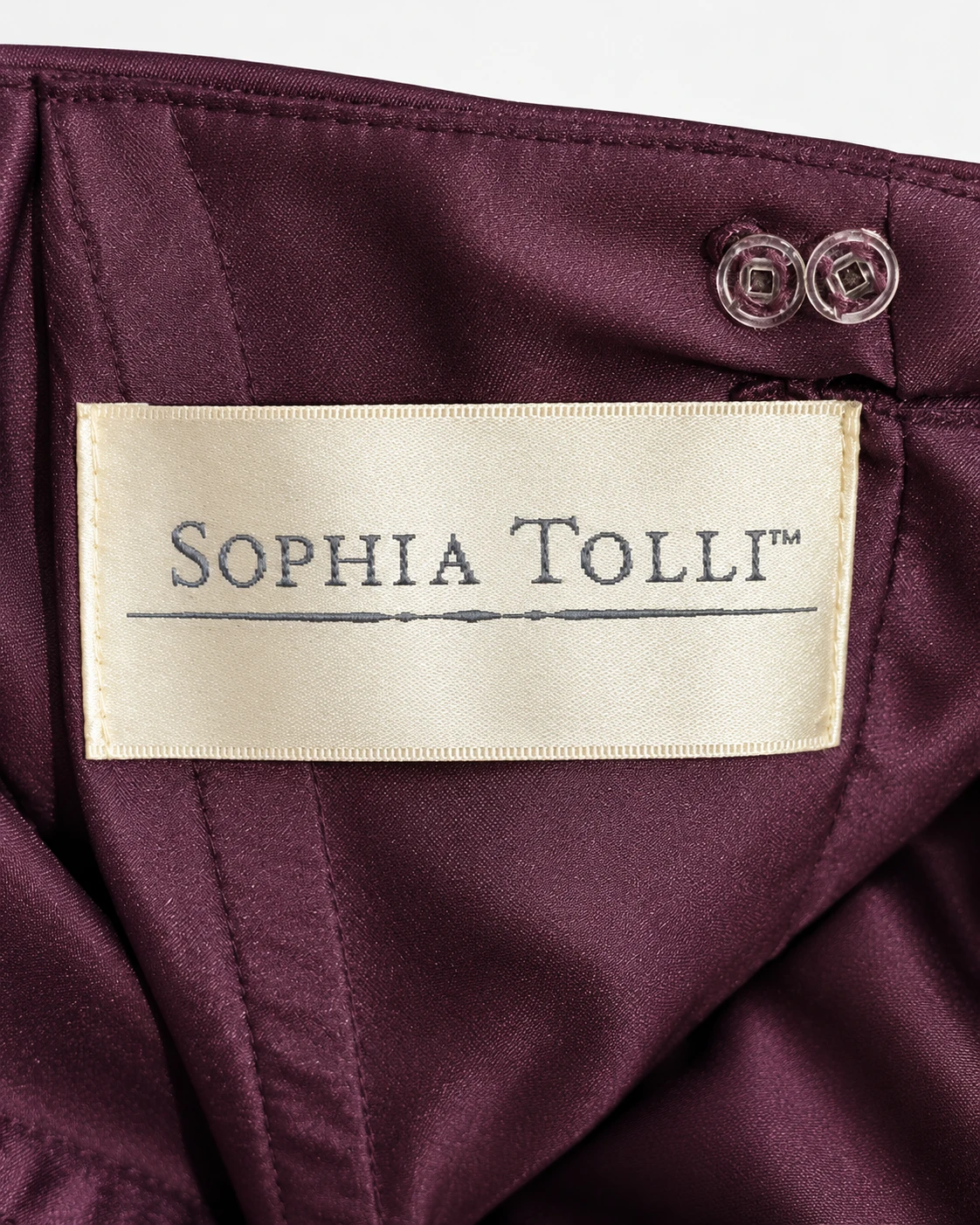 Sophia Tolli Strapless Purple Satin Dress - photo 3