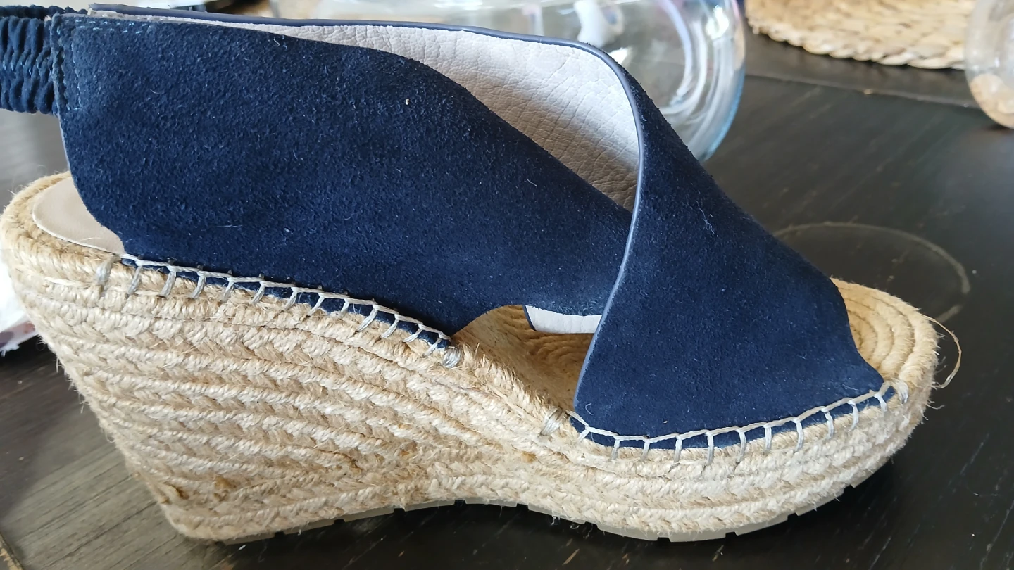 Kenneth Cole Navy Blue Espadrille Wedges - photo 2