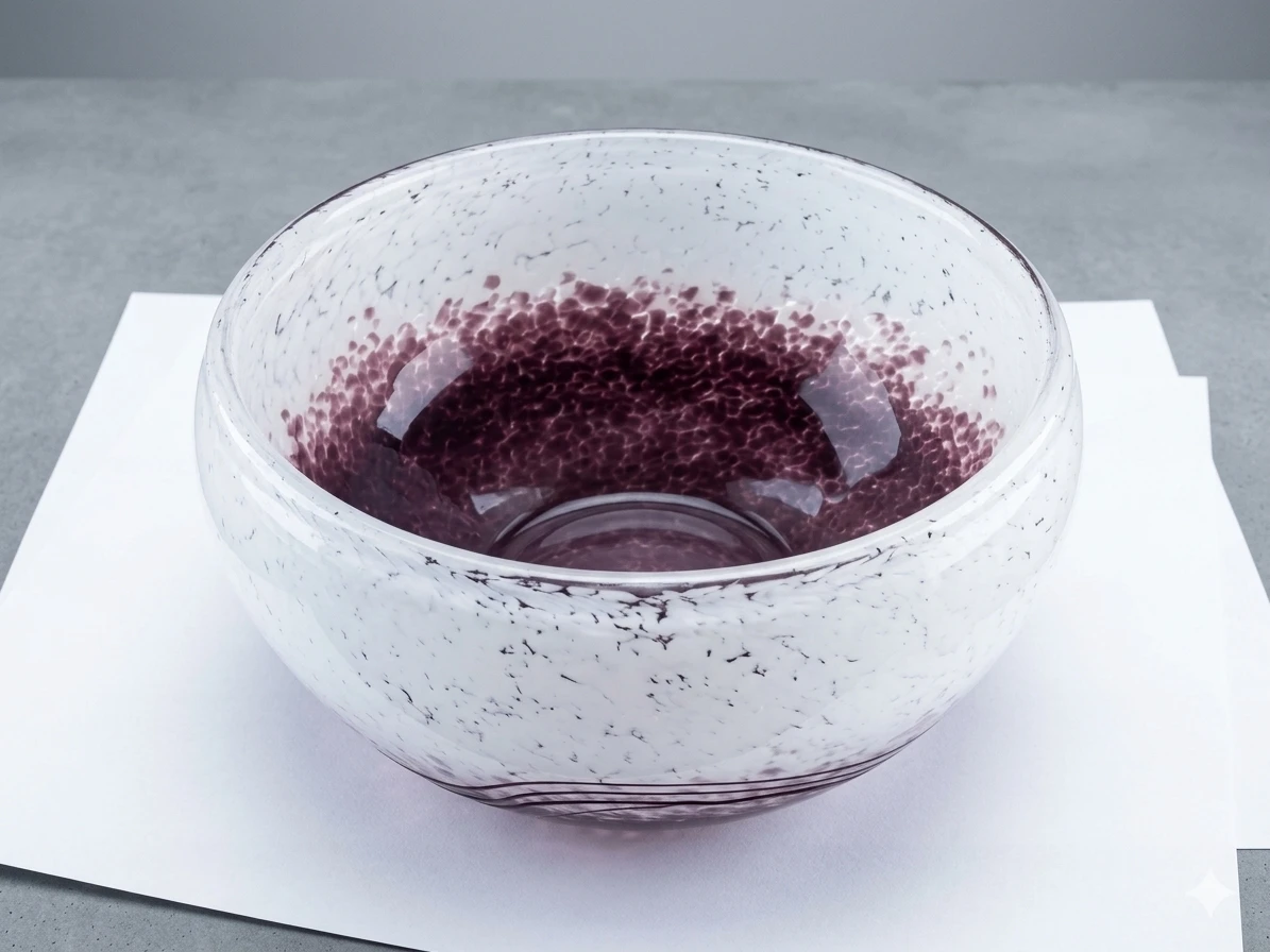 Vintage Mid-Century Modern Art Glass Centerpiece Bowl