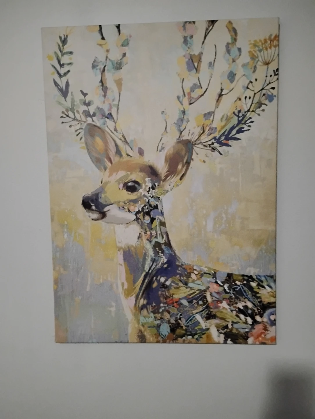 Floral Deer Wall Art Canvas - photo 2
