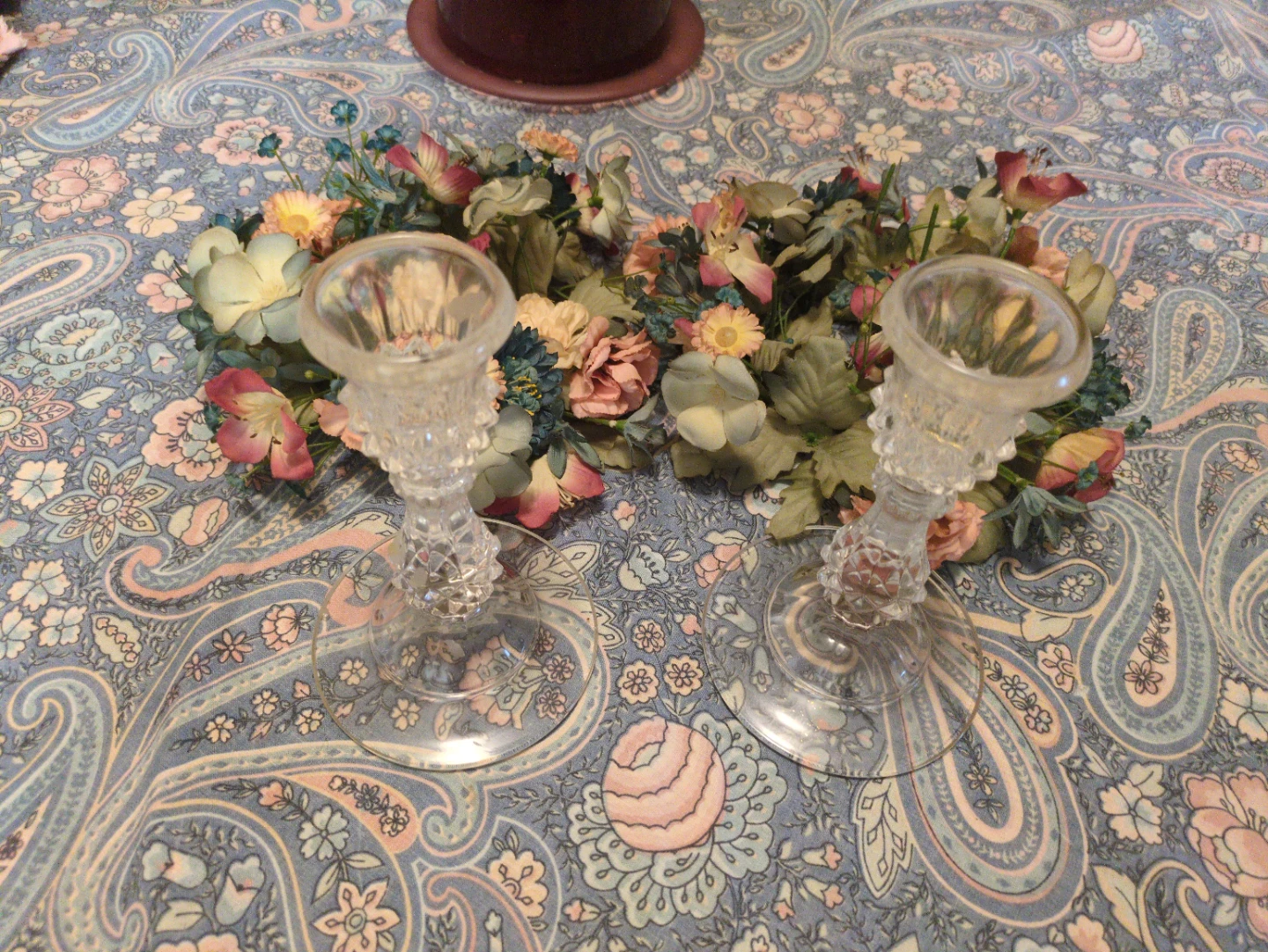 Vintage Crystal Candle Holders