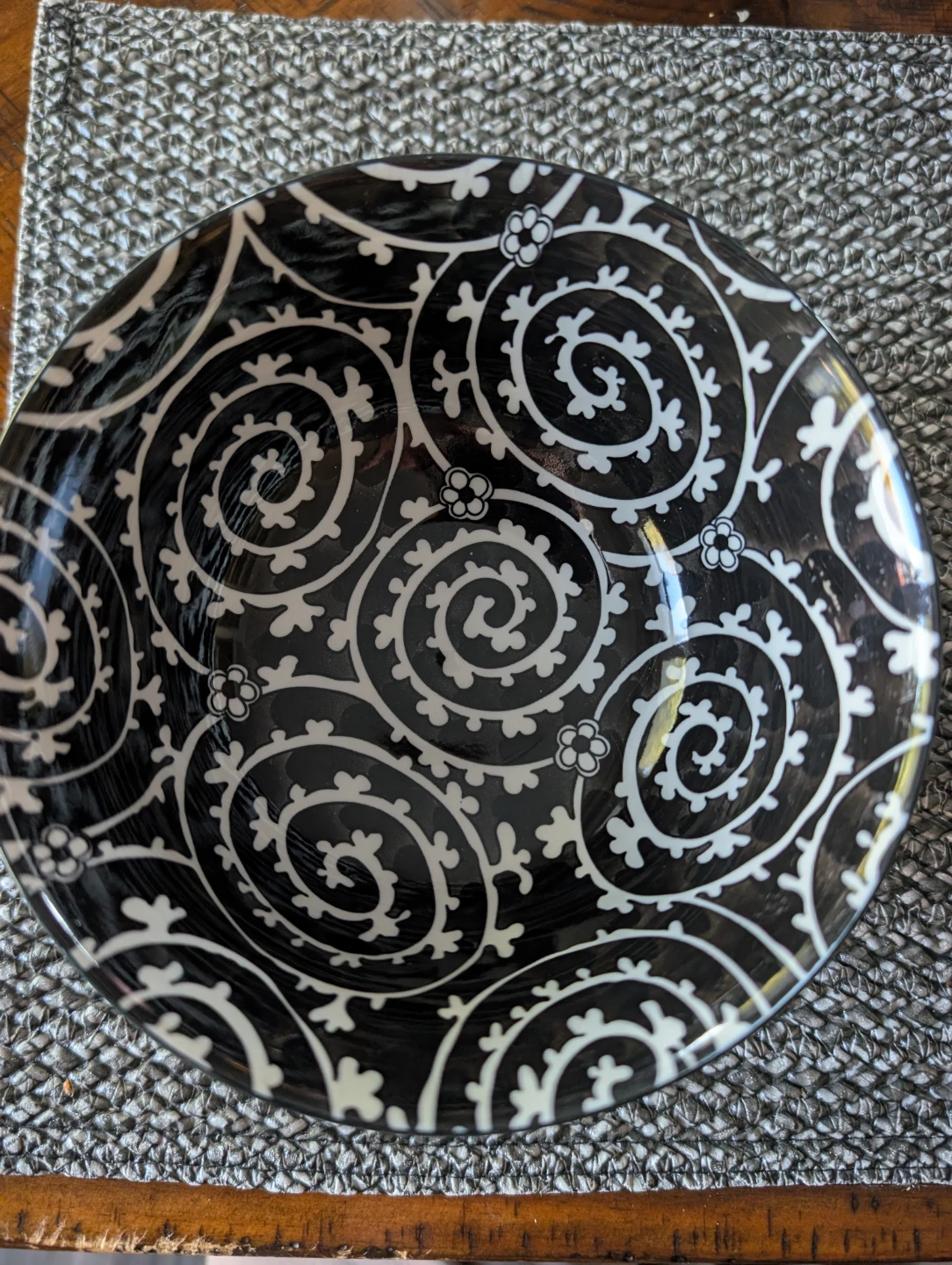 Four Black and White Patterned Bowls - photo 4