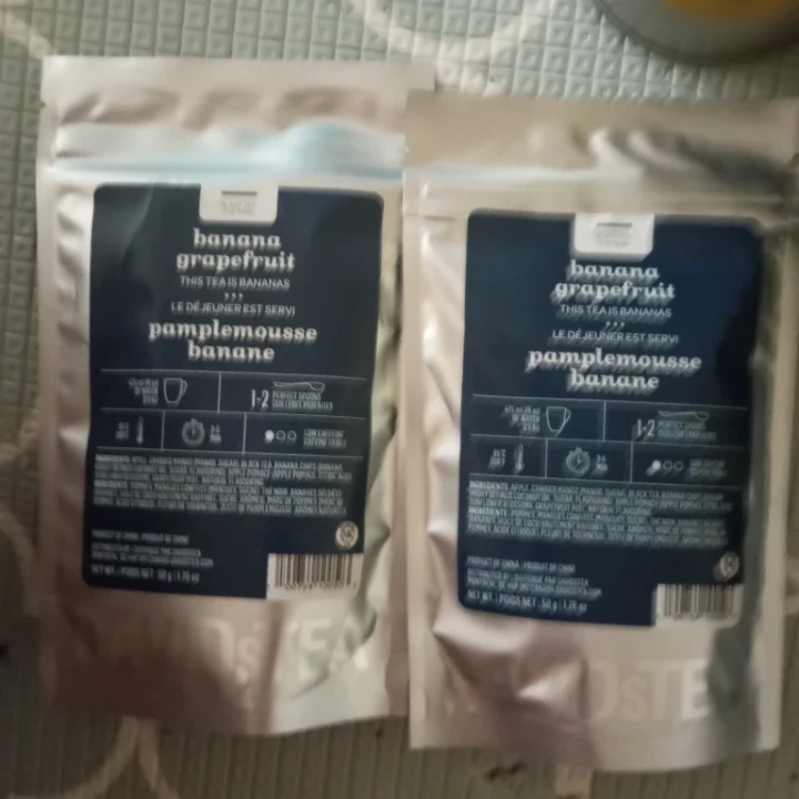 2 DAVIDsTEA Banana Grapefruit Tea Bags