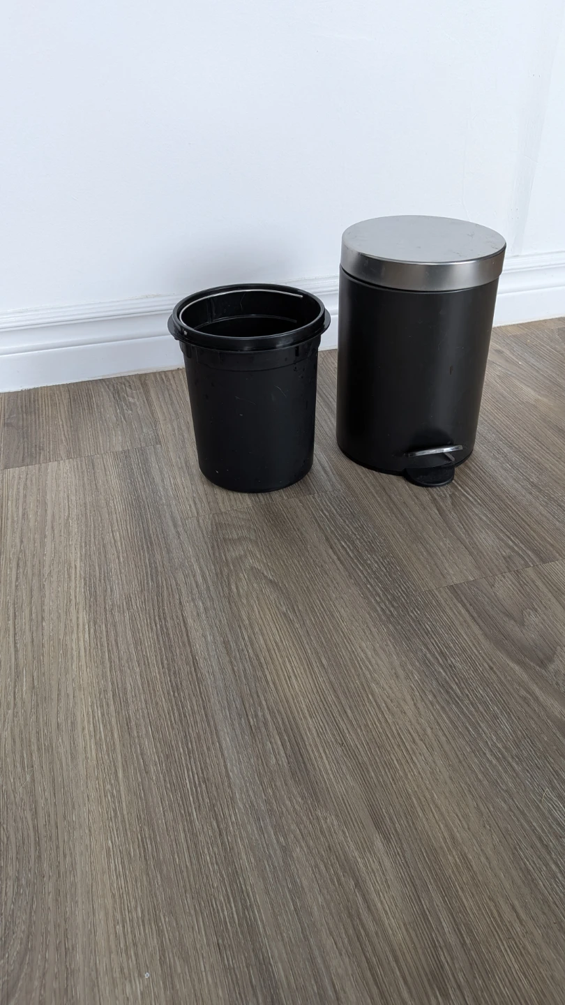 Black IKEA Step Trash Can