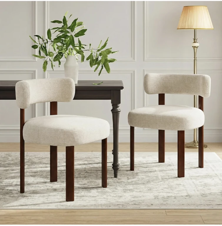 Upholstered Dining Chair with Thick Seat