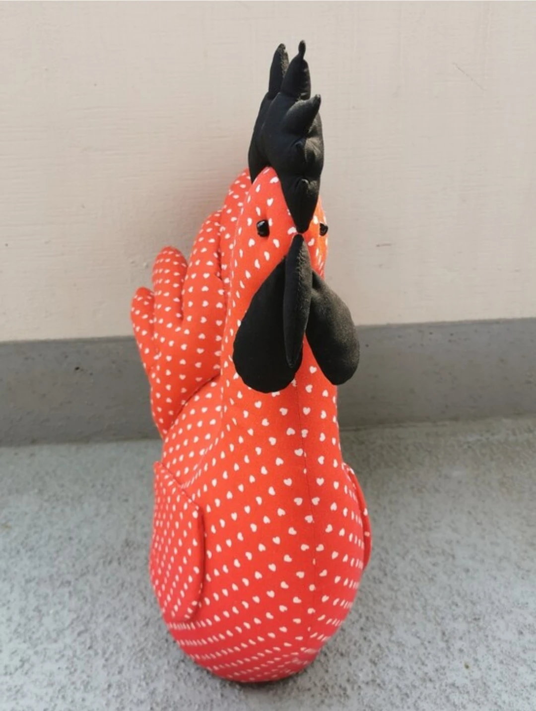 Vintage Handmade Primitive Fabric Rooster - photo 3