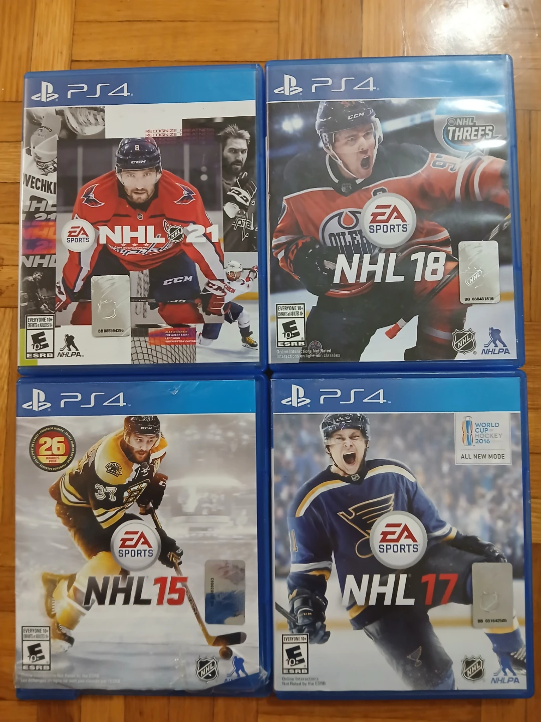 PS4 NHL Video Games (21, 18, 15, 17)
