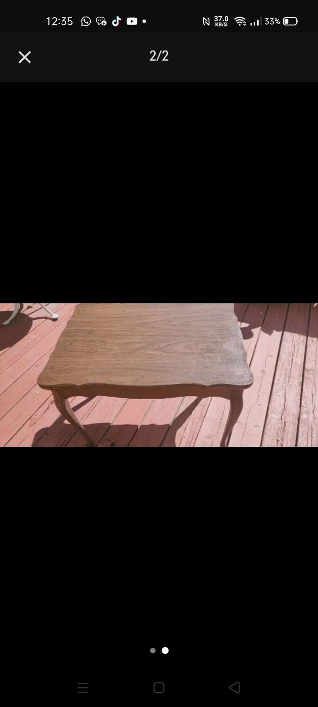 Vintage Wooden End Table - photo 3