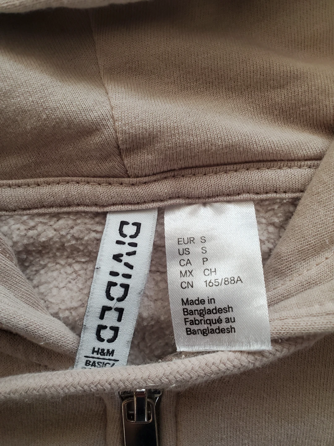 H&M Divided Beige Zip-Up Hoodie