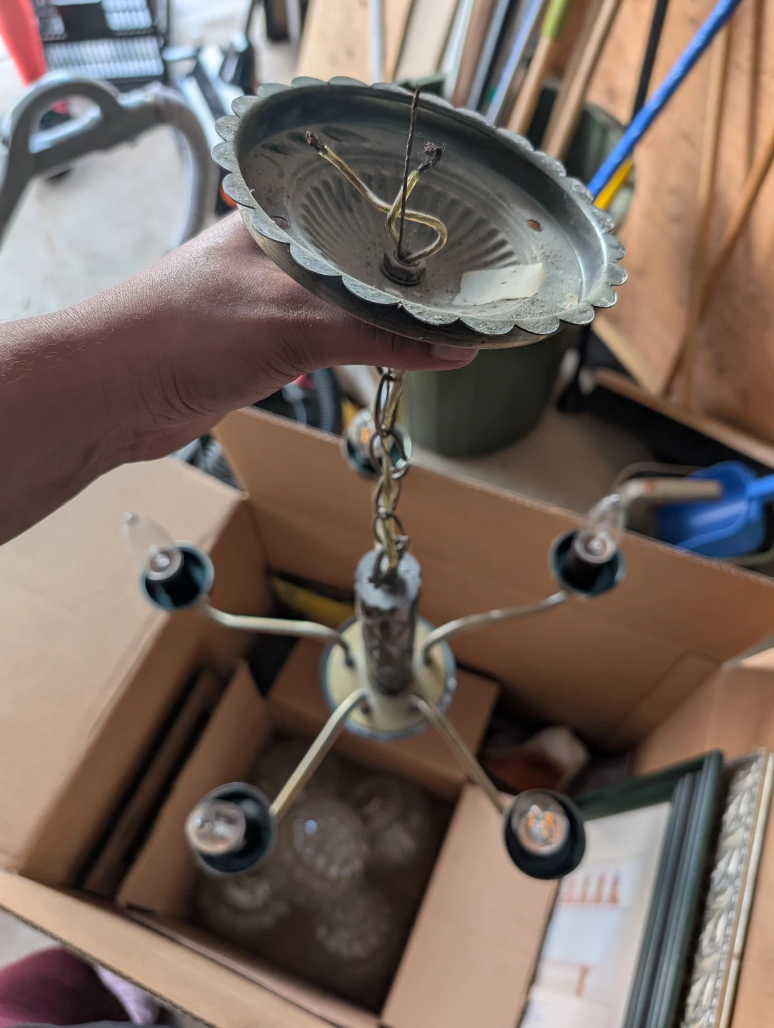 5-Light Brass Chandelier - photo 2