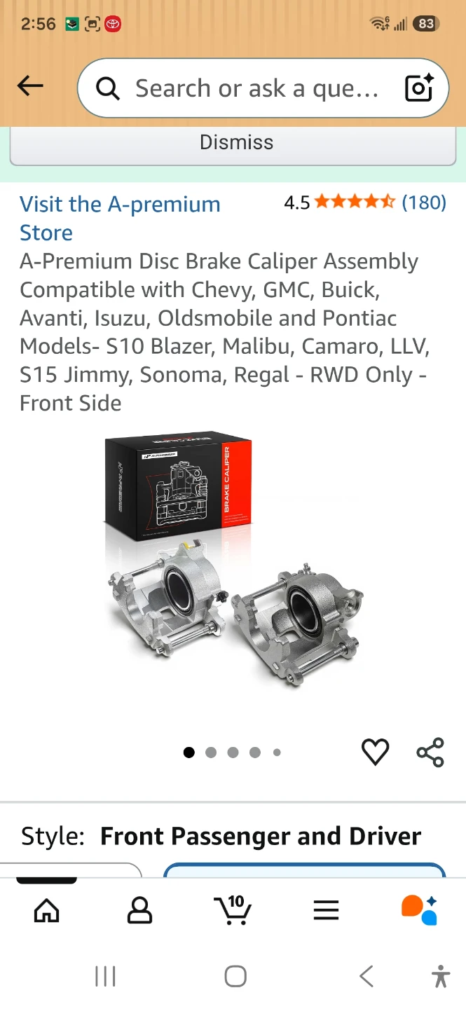 A-Premium Disc Brake Caliper Assembly Compatible