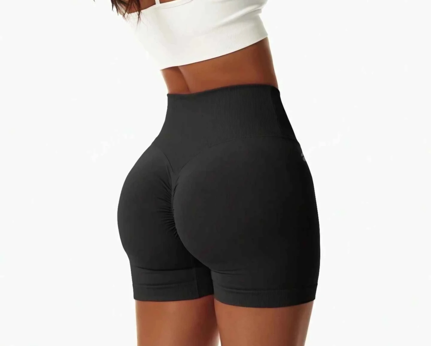 New Dark Green Scrunch Shorts - photo 3