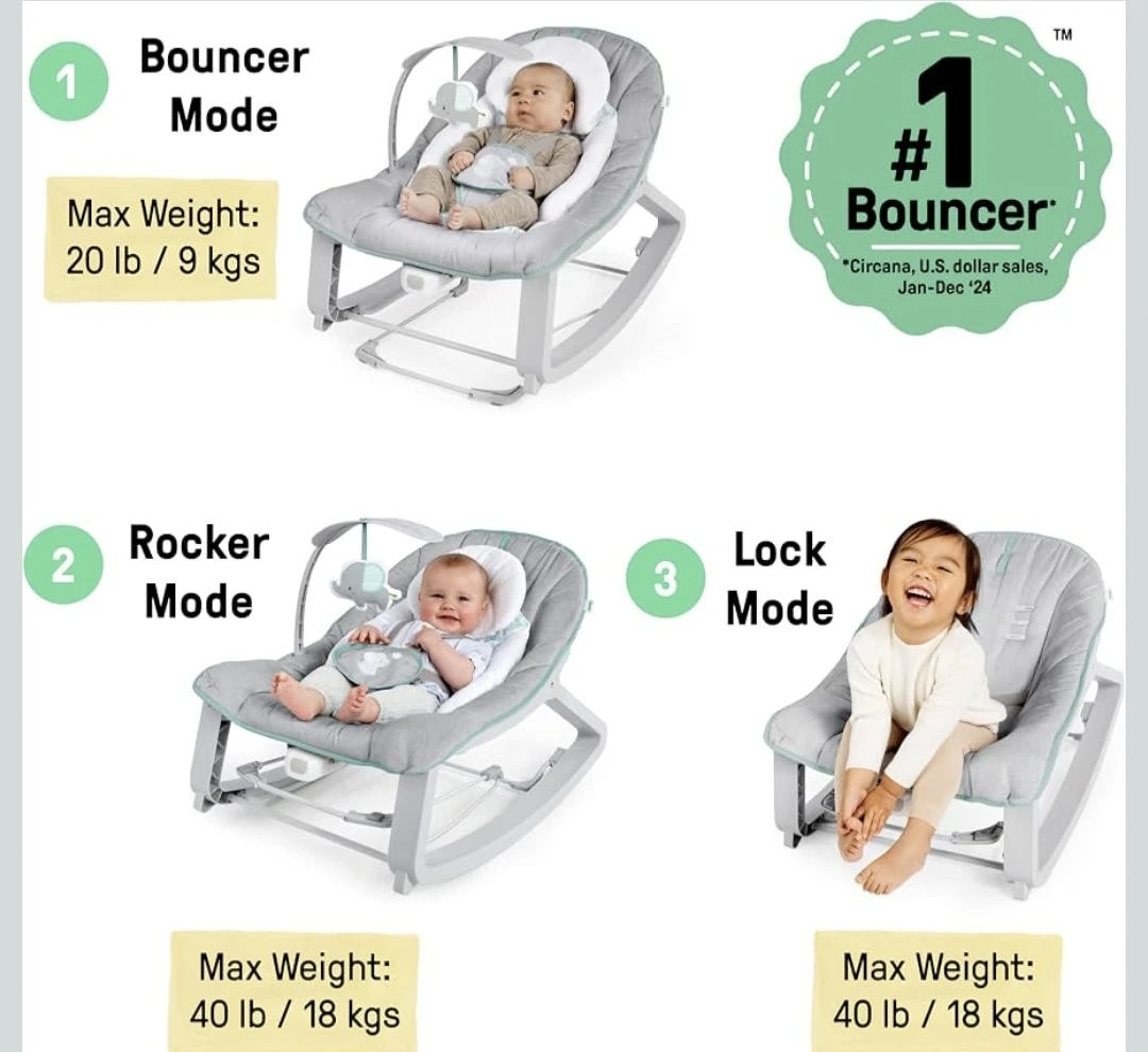 Ingenuity Baby Bouncer and Rocker - photo 4