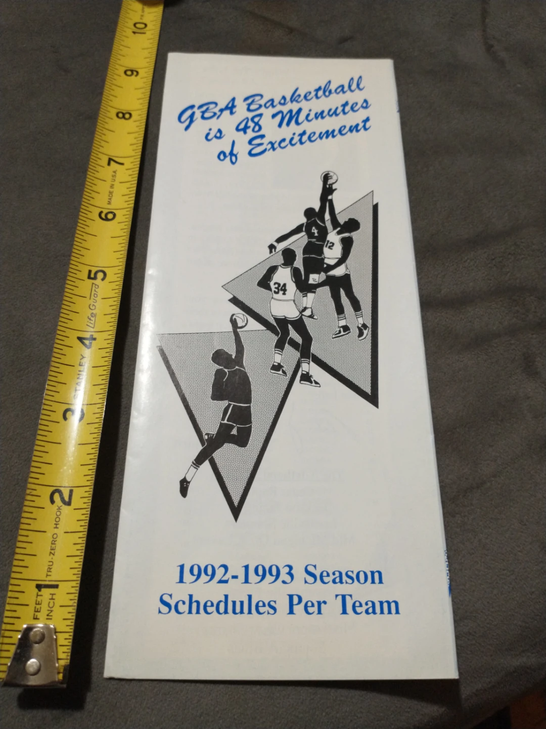 Rare Global Basketball Association 1992-1993 Season Schedule