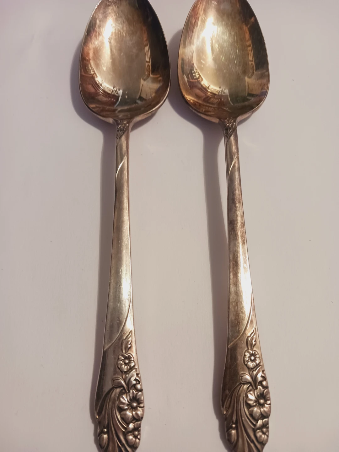 2 Large Serving Spoons Oneida Community Silver Plated