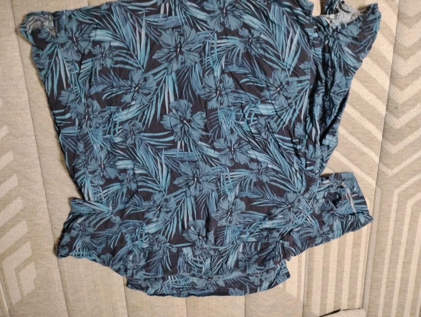 George Blue Tropical Print Shirt - photo 2