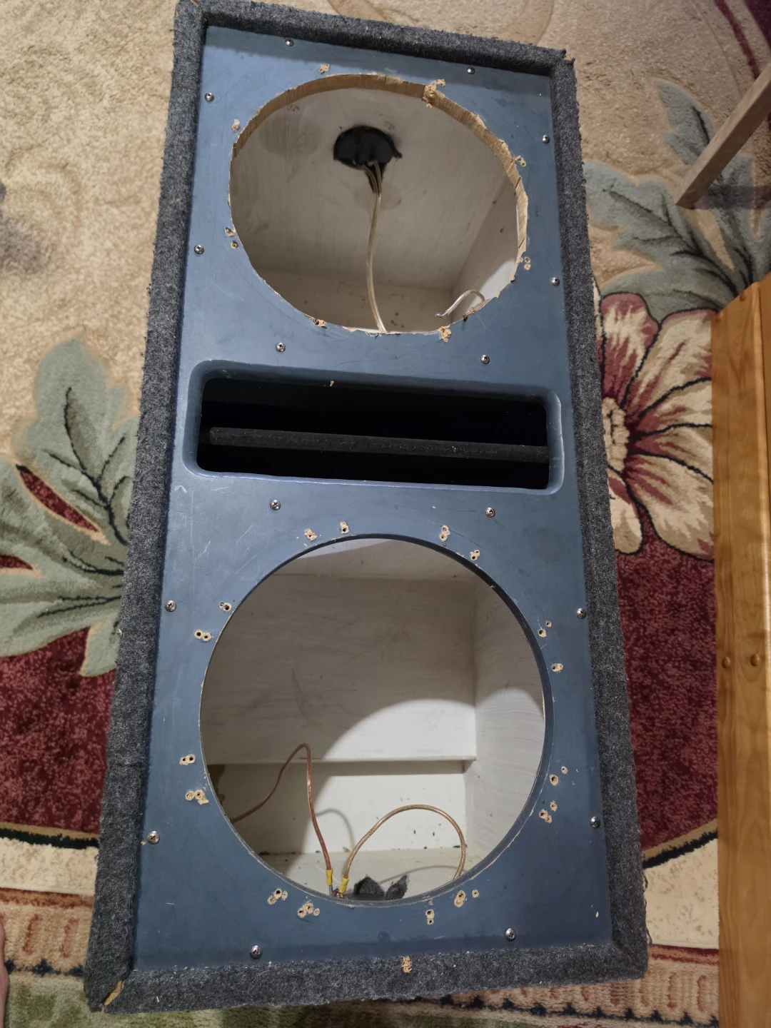 Empty Dual Speaker Enclosure Box