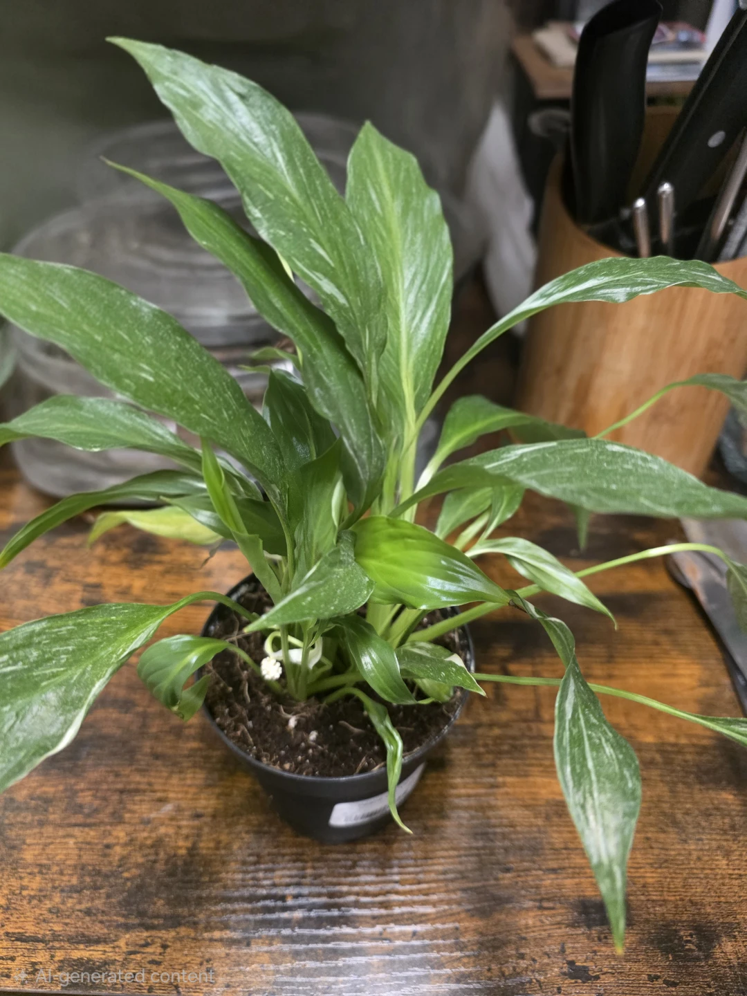 Variegated Domino Peace Lily/ regular peace lily - photo 2
