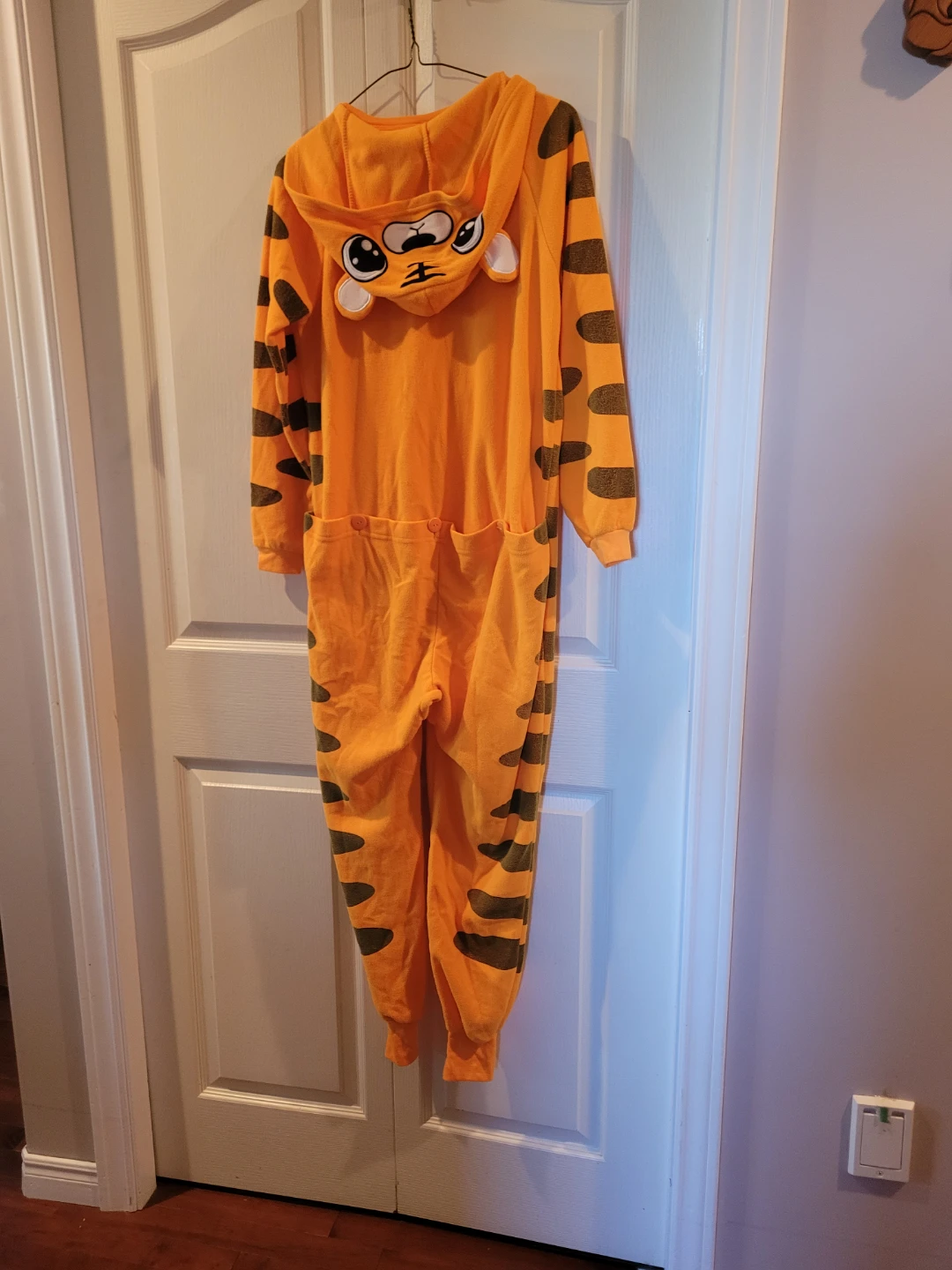 Tiger Pattern Fleece Onesie pj's