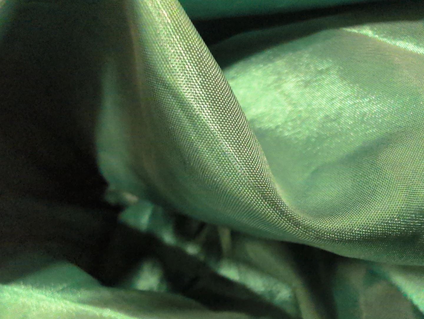 Green lightweight Taffeta Fabric Material - $5 per metre - photo 2