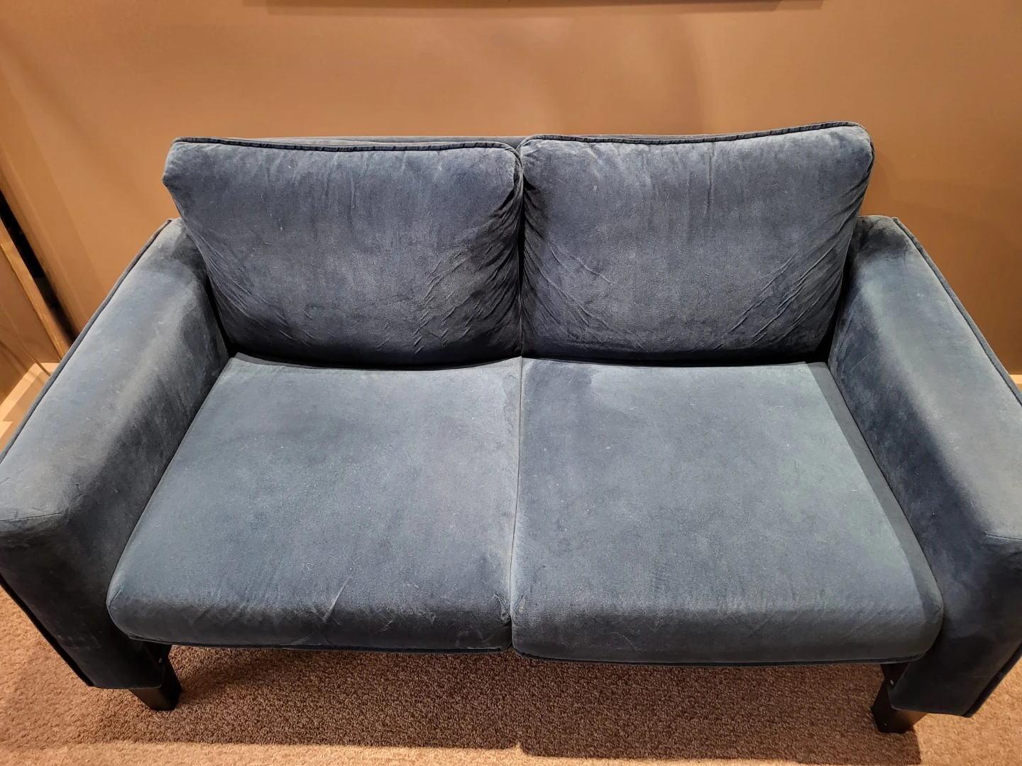 Blue Velvet Loveseat