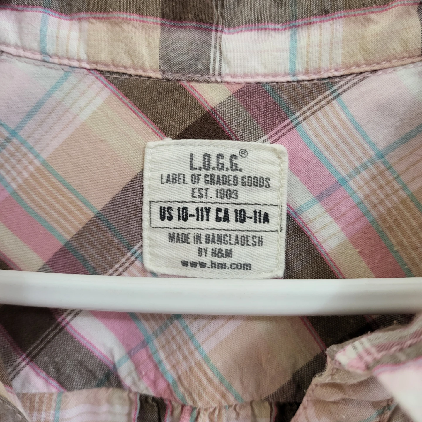 H&M Kids Short-Sleeve Plaid Shirt / Blouse (Size 10-11Y) - photo 2