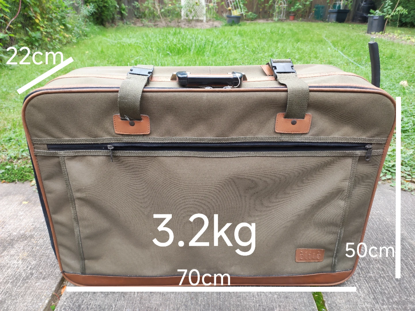 Elite Olive Green Luggage Suitcase