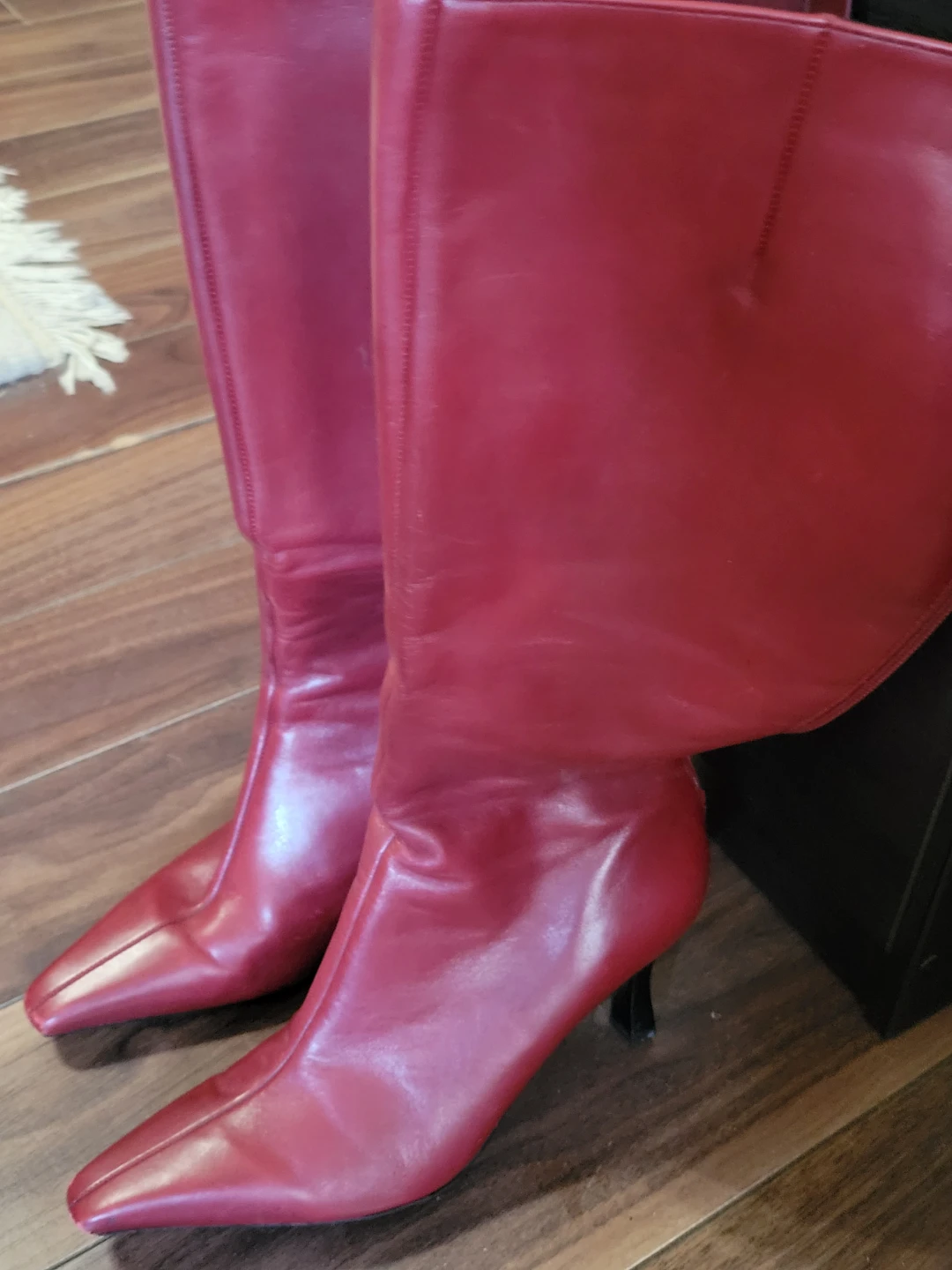 Red Knee-High Boots Sz 8 - photo 4