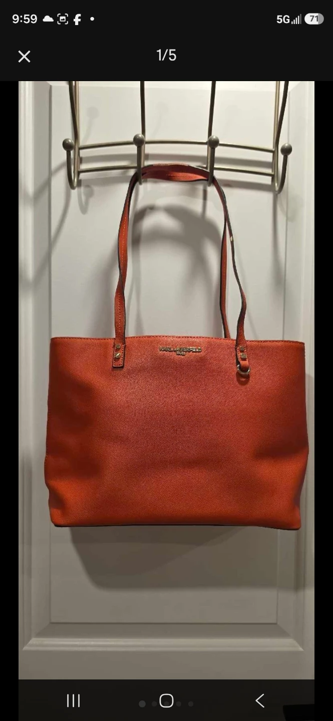 Tote/sachel like new used once by Karl Lakerfield