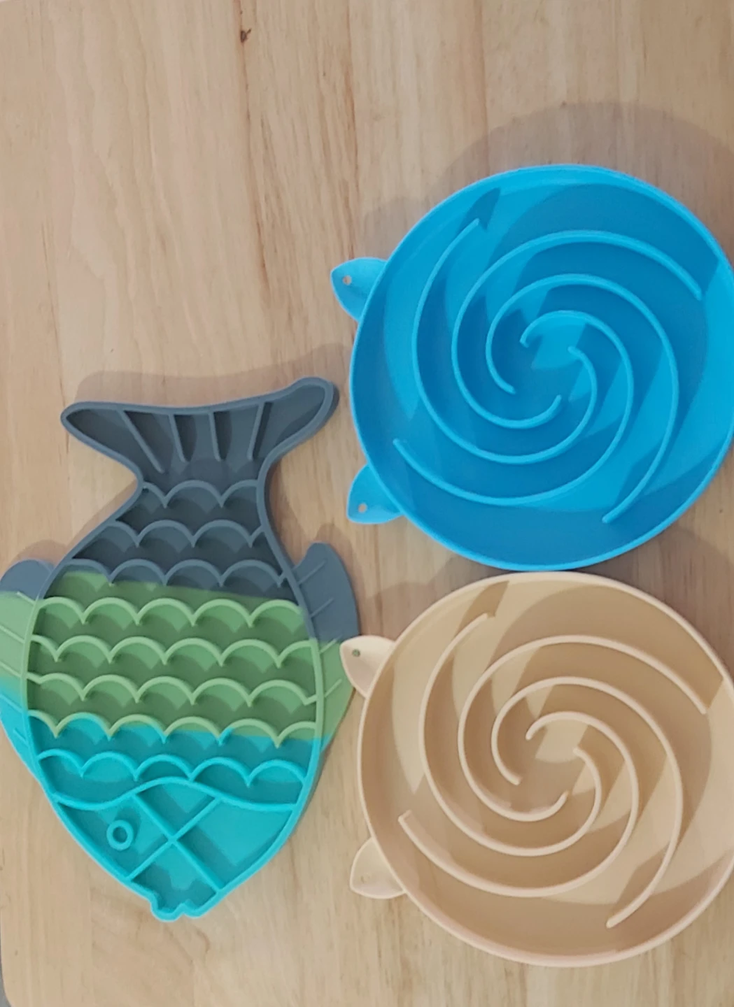 Set of 3 Silicone Slow Feeder Mats