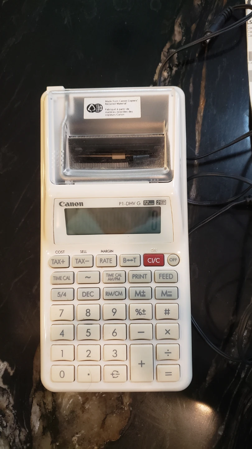 New Canon Calculator.Battery operated or plug in.