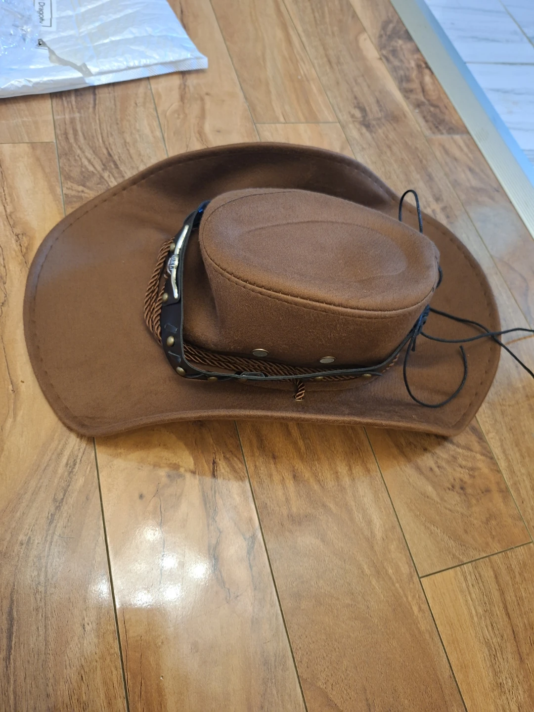 Brown Western Cowboy Hat with Bull Detail - photo 3