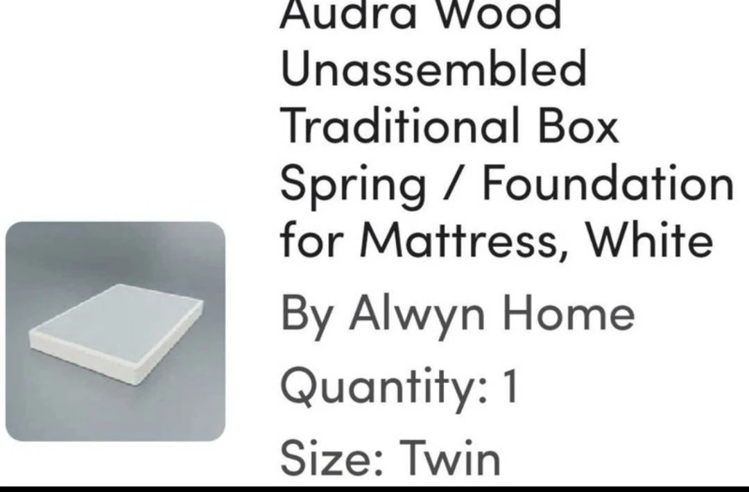 Wayfair: TWIN BED WOOD BOX SPRING. - photo 3