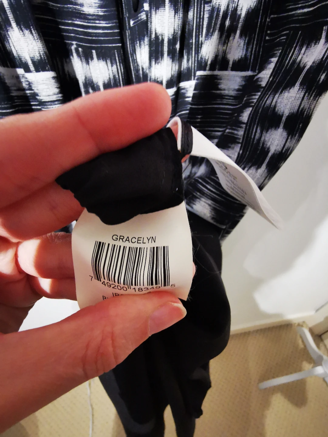 Gracelyn Black and White Patterned Maxi Dress - photo 4