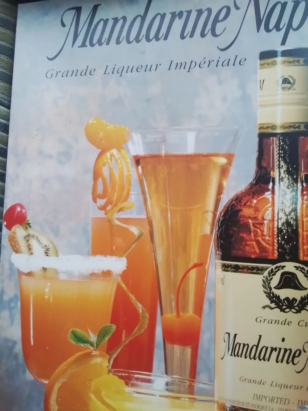 Vintage 1994 Mandarine Napoleon Liqueur Wood Plaque - photo 3