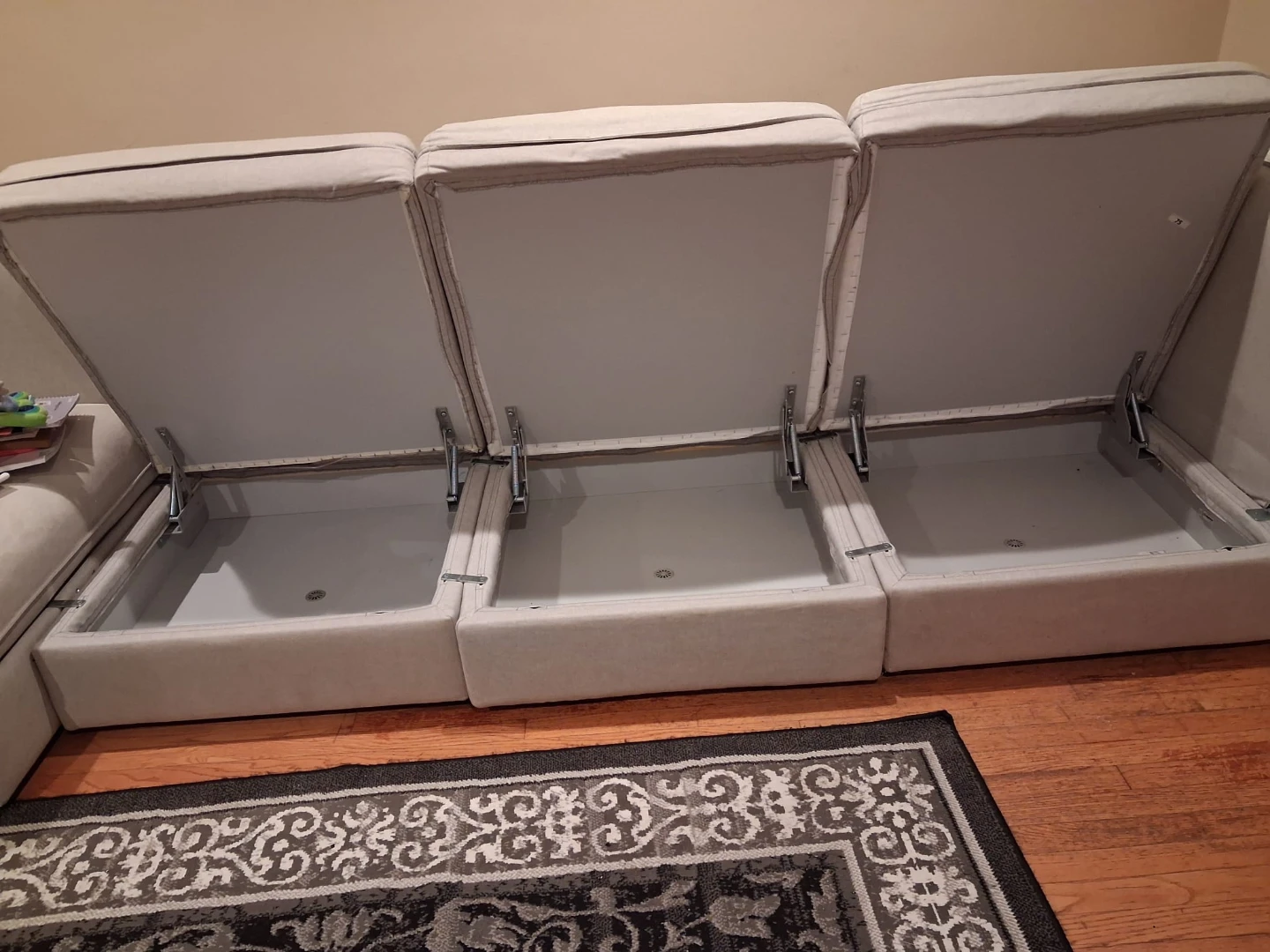 IKEA Vallentuna Modular Storage Sofa/two glass side  table - photo 2