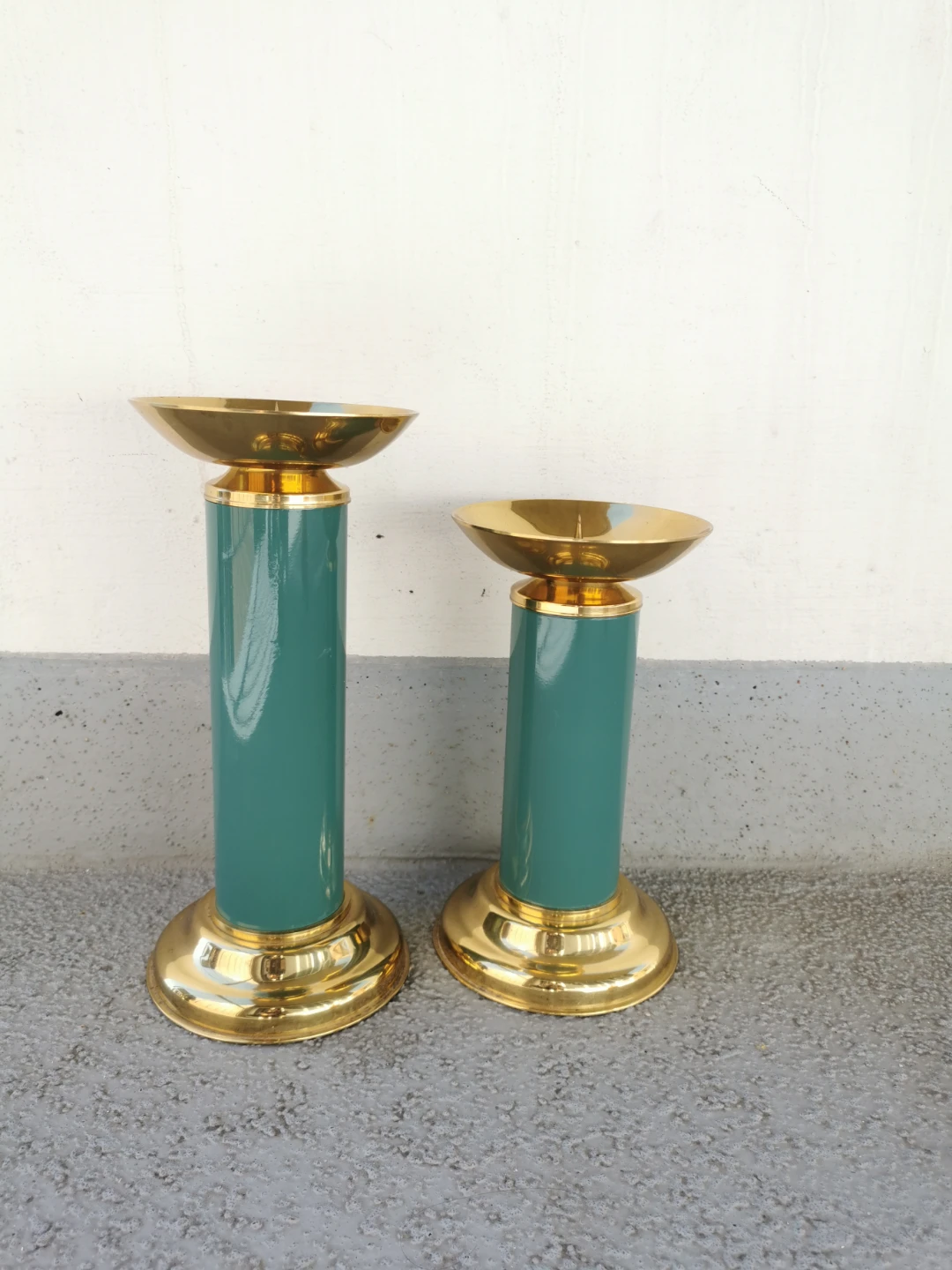 Vintage Ethan Allen Brass Spike Candle Holders - photo 3