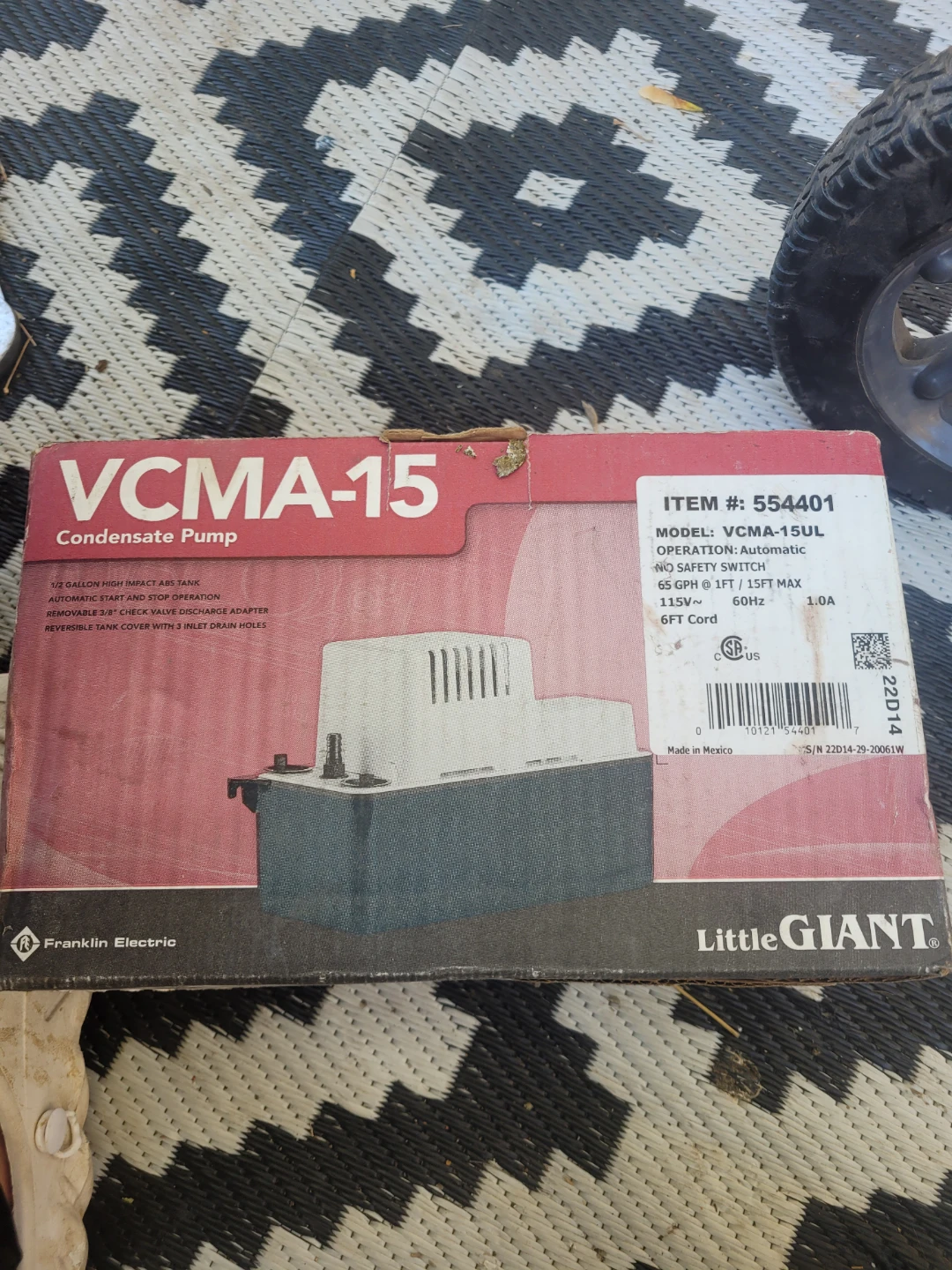 Little Giant VCMA-15UL Condensate Pump