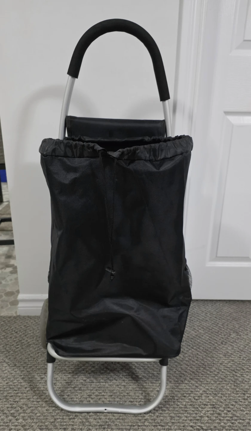 Folding Black Shopping Cart - photo 2